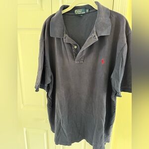 Polo Ralph Lauren-Men's Polo Shirt w/red horse, Navy, Size XLT